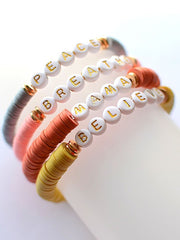 Inspirational Stretch Bracelets - Mama Believe Breathe