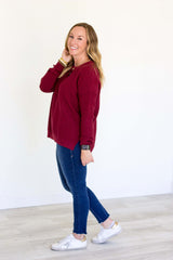 Addie Sweater - Cranberry