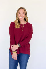 Addie Sweater - Cranberry