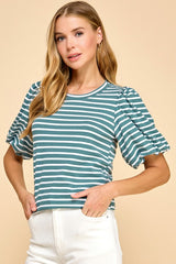 Charlotte Top - Dusty Teal