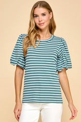 Charlotte Top - Dusty Teal