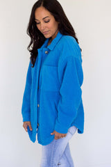 Jessie Shacket Fleece - Bright Blue