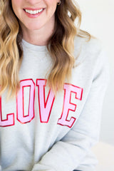 LOVE Sweatshirt - Heather Mint