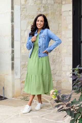 Anastasia Dress - Apple Green
