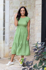 Anastasia Dress - Apple Green