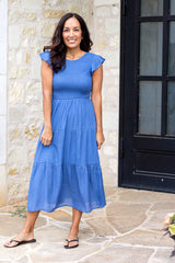 Anastasia Dress - Parisian Blue