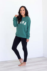 Mama Sweatshirt (Small-XL) - Heather Pine