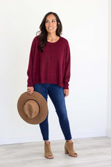 McKenna Sweater - Burgundy