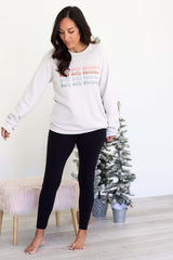 Holly Jolly Christmas Sweatshirt - Dusty Beige