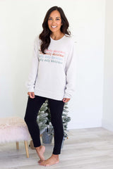Holly Jolly Christmas Sweatshirt - Dusty Beige