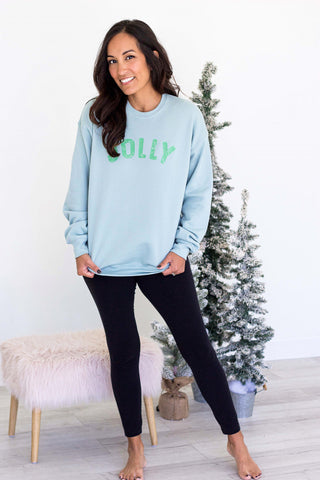 Vintage Jolly Sweatshirt - Heather Mint