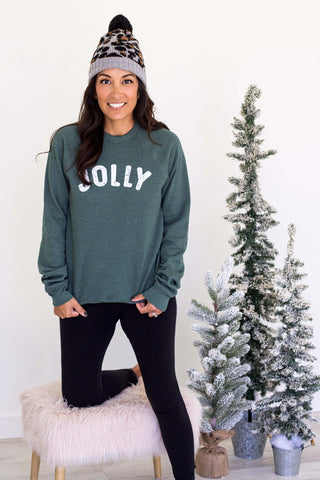 Vintage Jolly Sweatshirt - Heather Forest Green