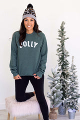Vintage Jolly Sweatshirt - Heather Forest Green