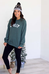 Vintage Jolly Sweatshirt - Heather Forest Green