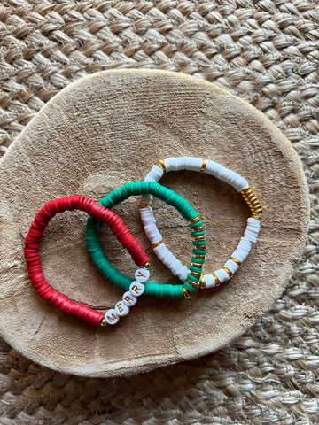 Merry Christmas Bracelet Set