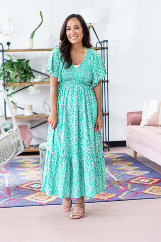 Emersyn Dress - Green Floral