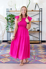 Anastasia Dress - Fuchsia