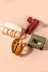 Matte Hair Clips - Set of 4