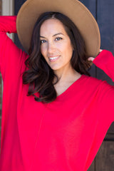 Evangeline Sweater - Bright Red