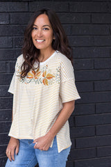 Sienna Top - Mustard Stripe
