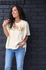 Sienna Top - Mustard Stripe