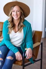 Amber Cardigan - Caribbean Blue