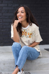 Sienna Top - Mustard Stripe