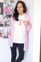Amber Cardigan - Petal Pink