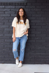 Sienna Top - Mustard Stripe