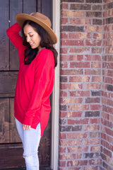Evangeline Sweater - Bright Red