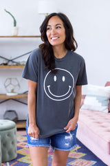 Retro Smile Tee - Pepper