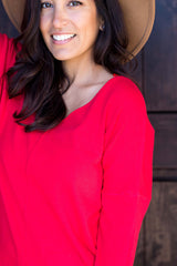Evangeline Sweater - Bright Red