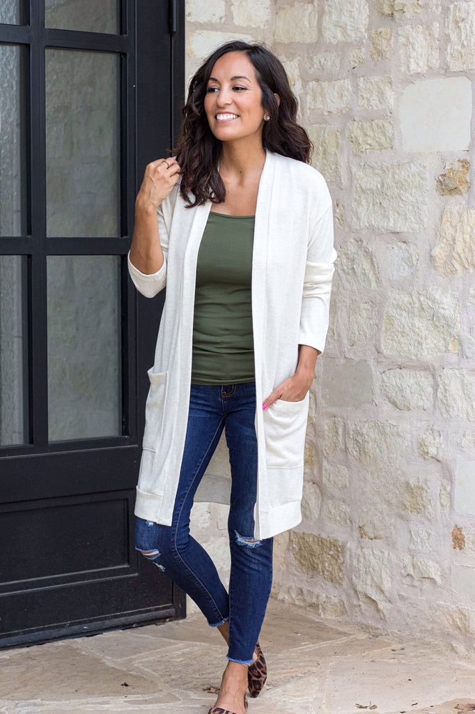 Kendra Cardigan - Oatmeal - Sashy Pants