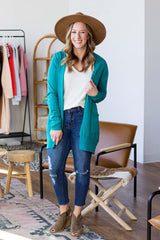 Amber Cardigan - Caribbean Blue