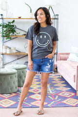 Retro Smile Tee - Pepper