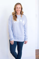 Mama Sweatshirt (Small-XL) - Heather Blue