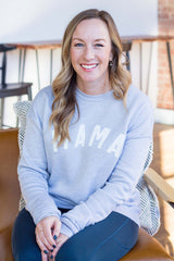 Mama Sweatshirt (Small-XL) - Heather Blue