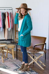 Amber Cardigan - Caribbean Blue