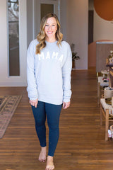 Mama Sweatshirt (Small-XL) - Heather Blue