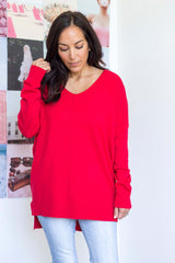 Evangeline Sweater - Bright Red
